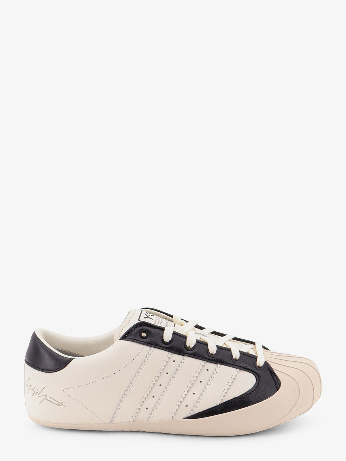 Y-3 Leather and rubber sneakers - White