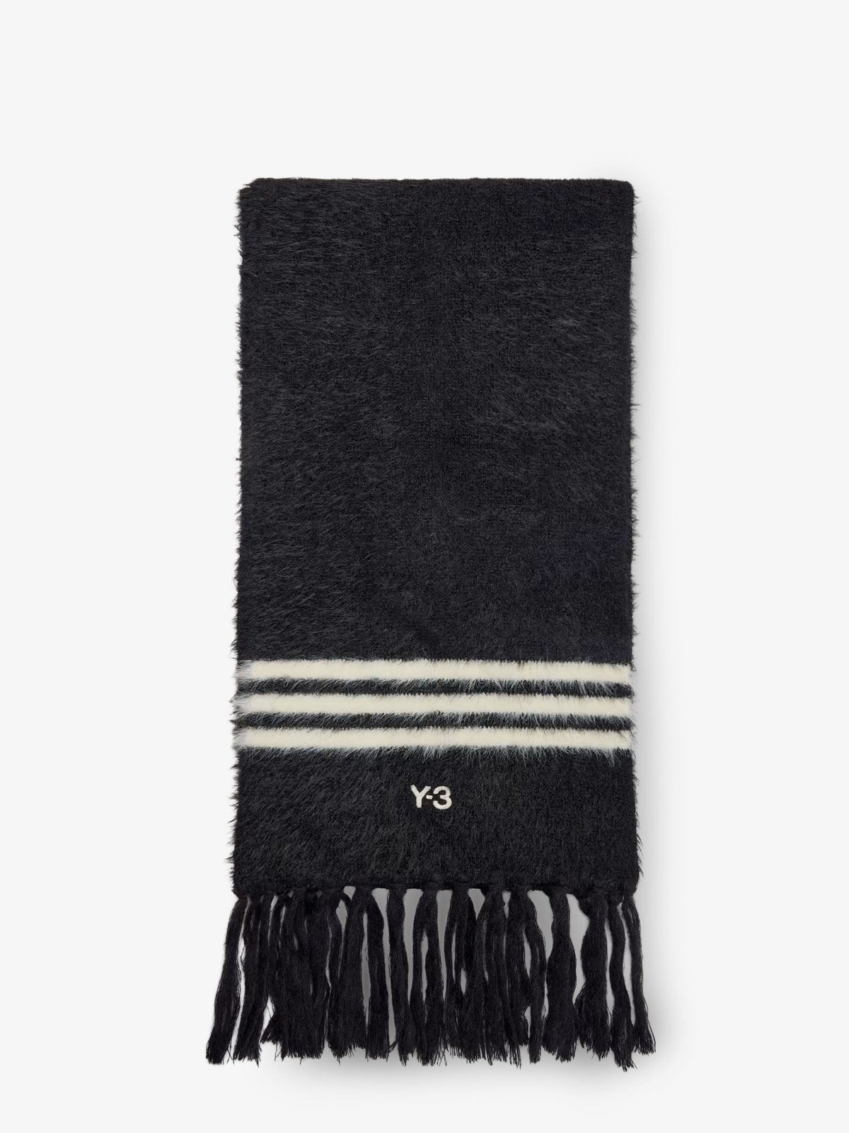 Y-3 Recycled fabric scarf with logo - Black