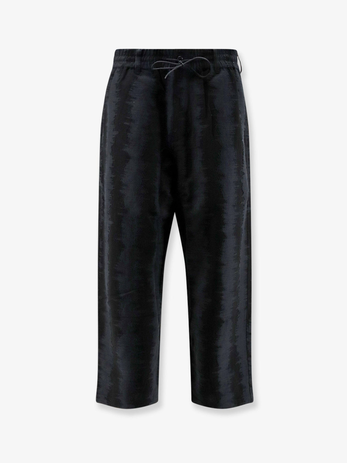 Y-3 Oversize viscose, cotton and linen trousers - Black