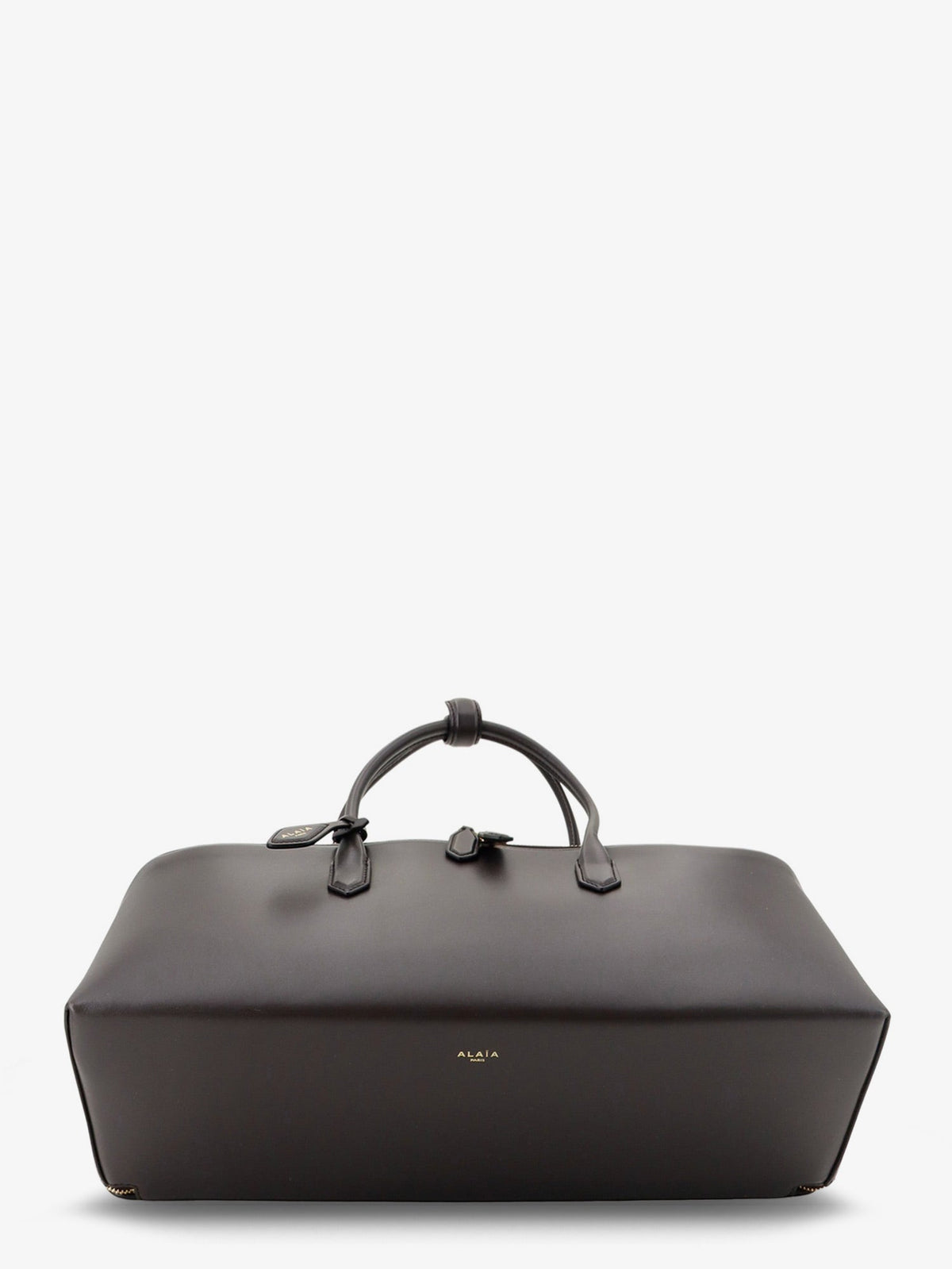 Alaïa Delta Medium leather handbag - Brun Fume