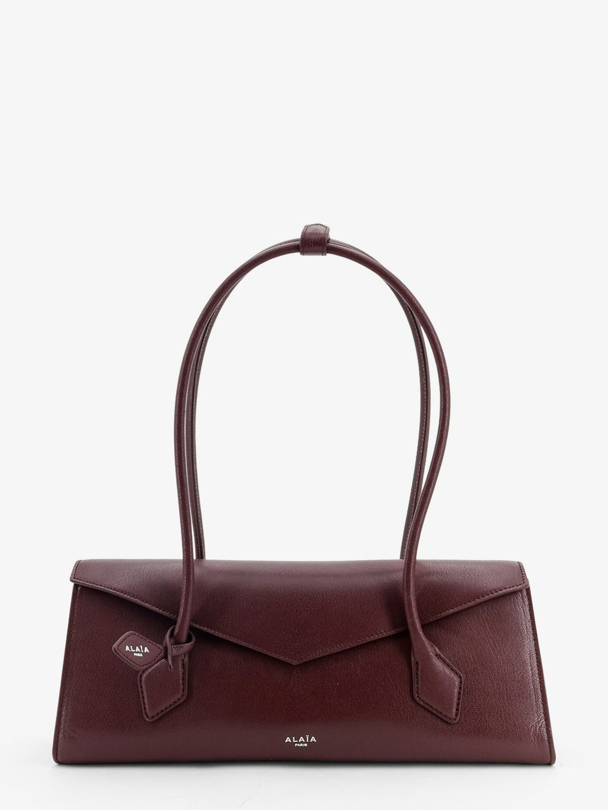 Alaïa Le Teckel Flap leather handbag - Rougegrenat