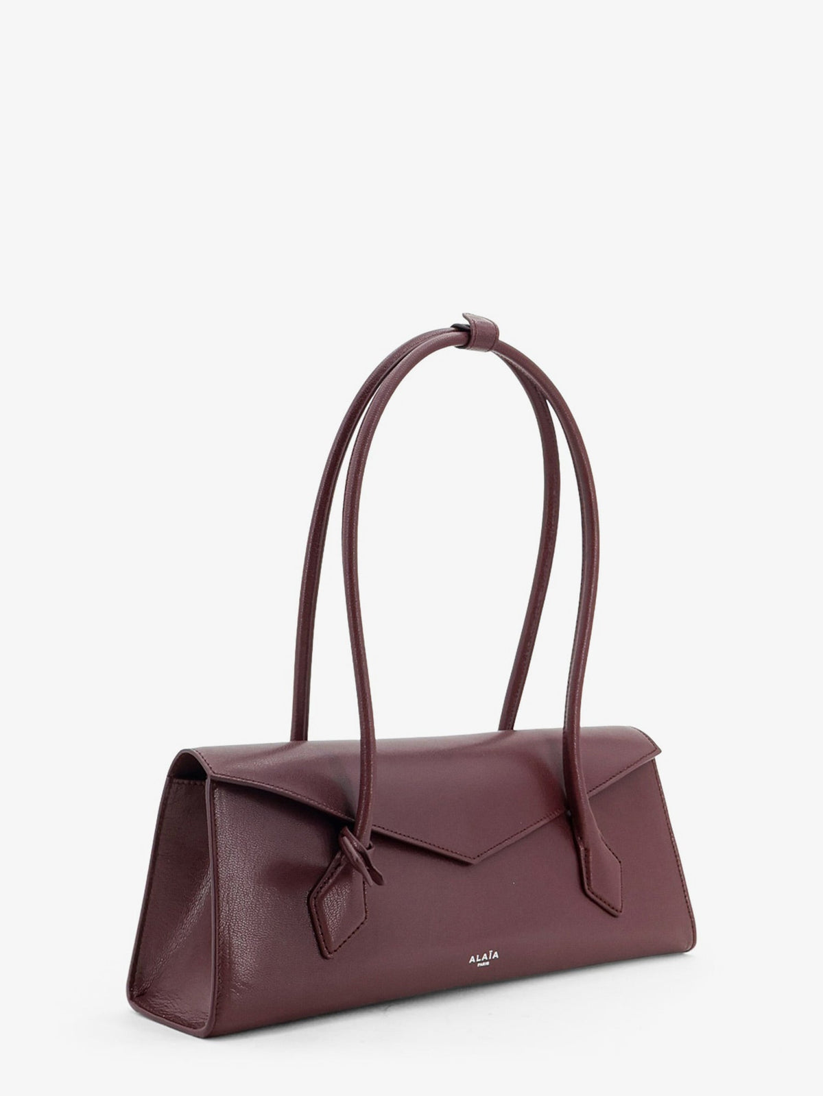 Alaïa Le Teckel Flap leather handbag - Rougegrenat