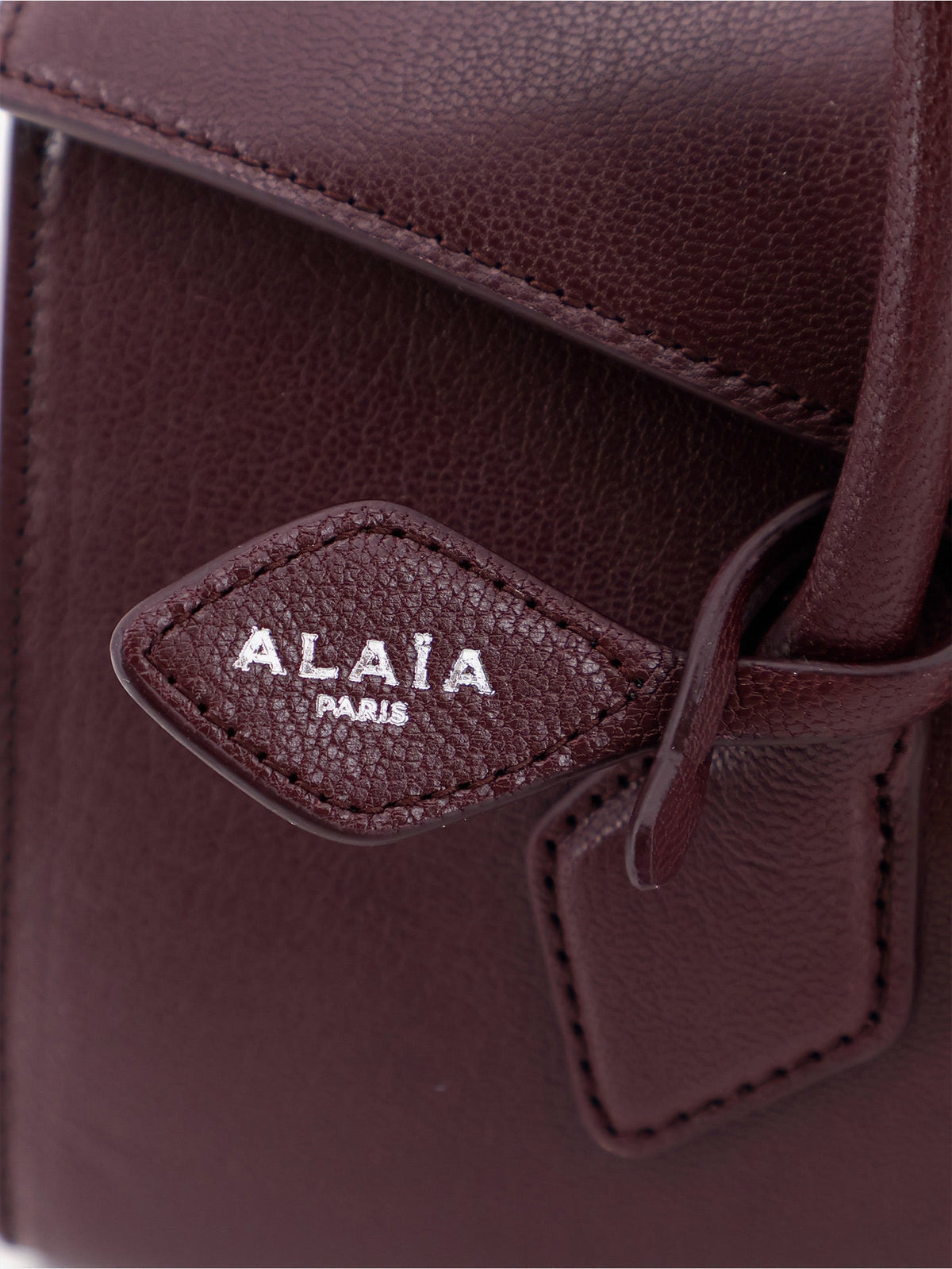 Alaïa Le Teckel Flap leather handbag - Rougegrenat