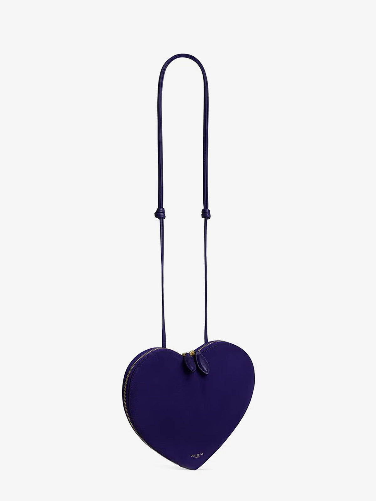 Alaïa Le Coeur suede crossbody bag - Iris