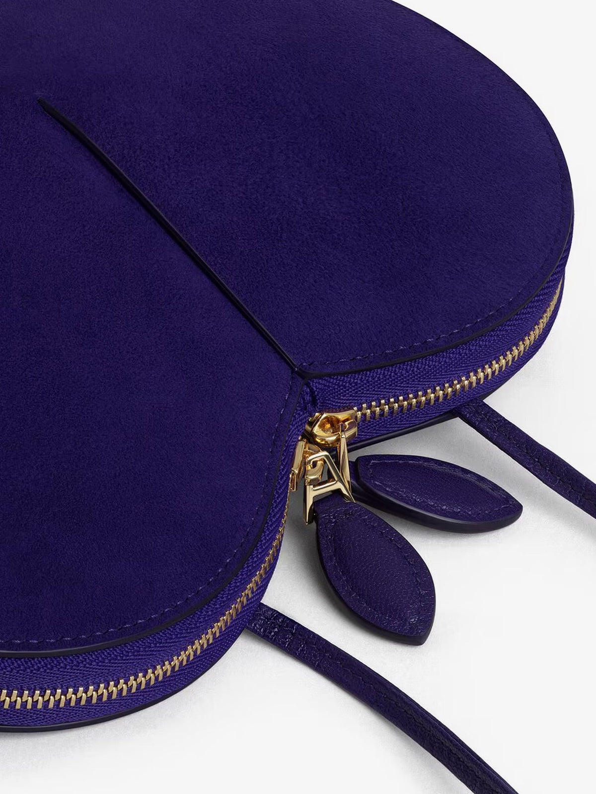 Alaïa Le Coeur suede crossbody bag - Iris