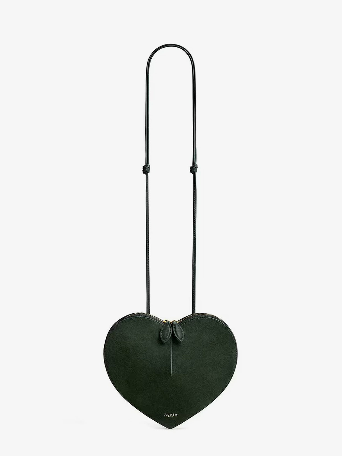 Alaïa Le Coeur suede crossbody bag - Vertlichen