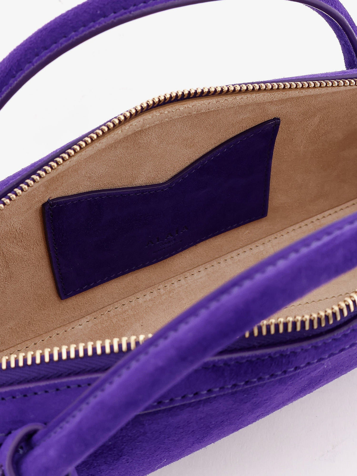 Alaïa Teckel Clutch suede handbag - Iris
