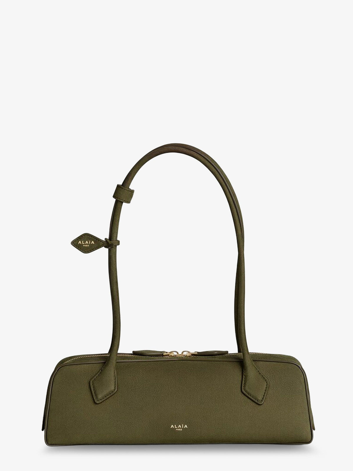 Alaïa Teckel Medium Suede shoulder bag - Vert Camouflage