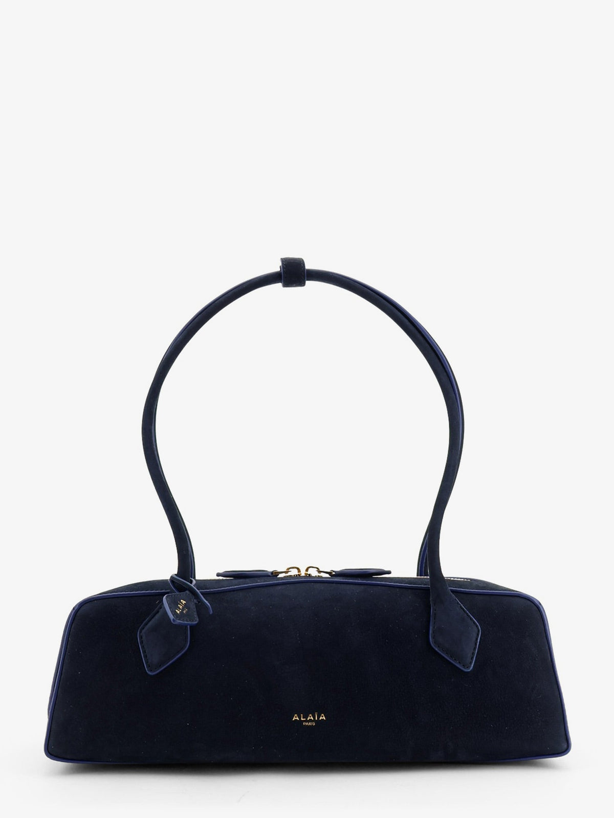 Alaïa Teckel Medium Suede shoulder bag - Bleu Nuit