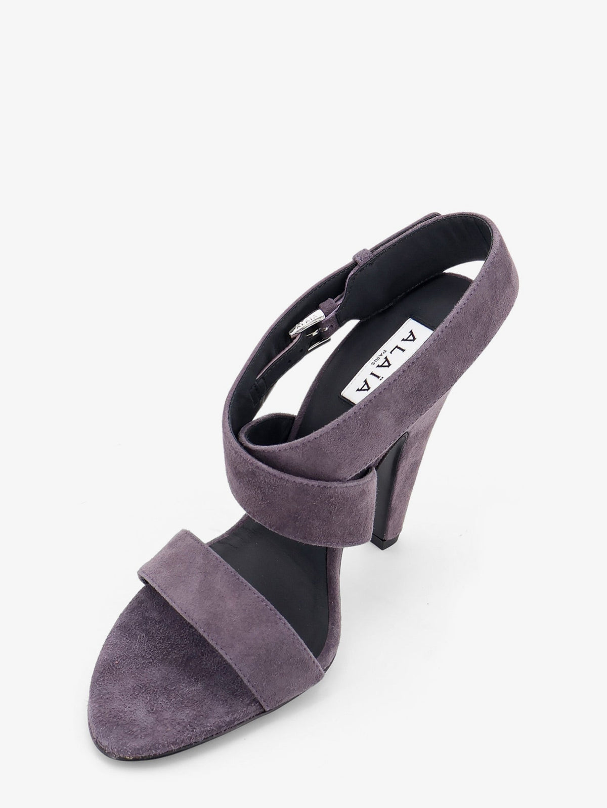 Alaïa Suede heeled sandals - Vert Camouflage