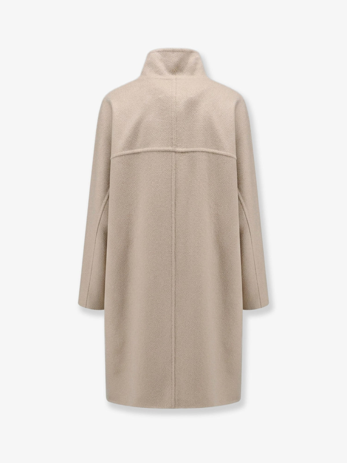 Alaïa Asymmetrical cashmere coat - Beige