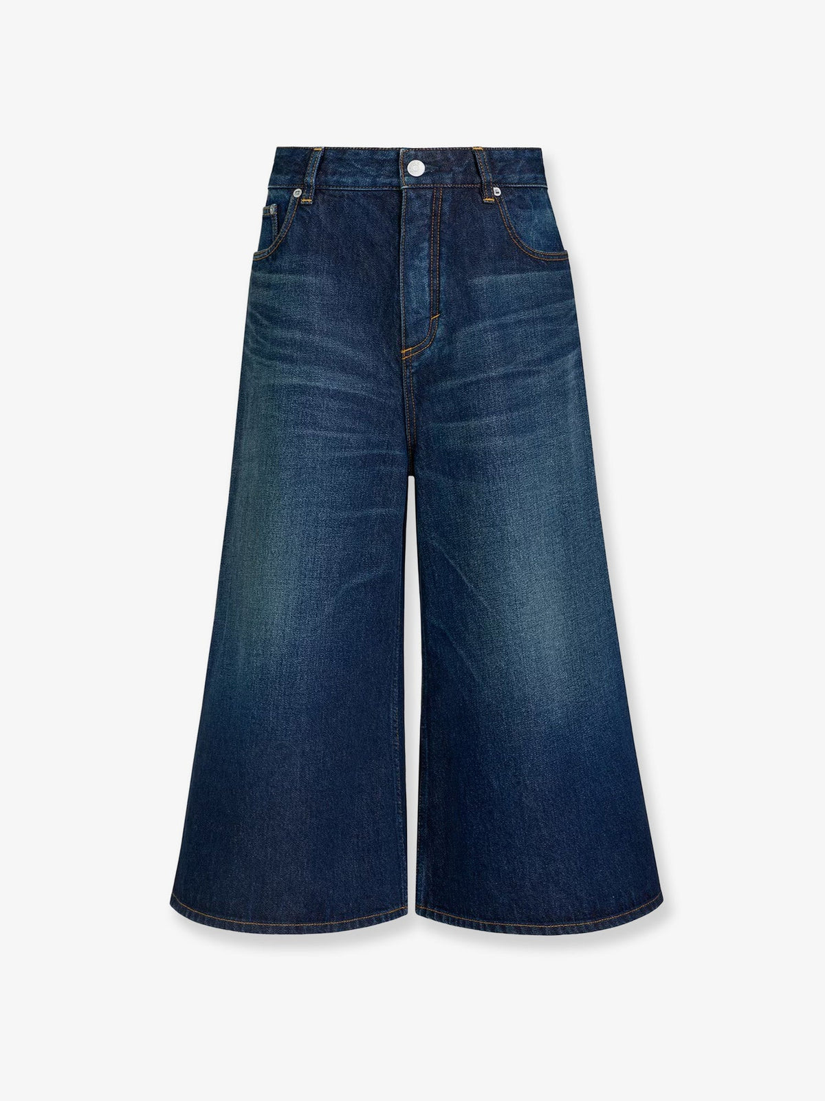 Alaïa Blue denim Bermuda shorts - Dock Blue