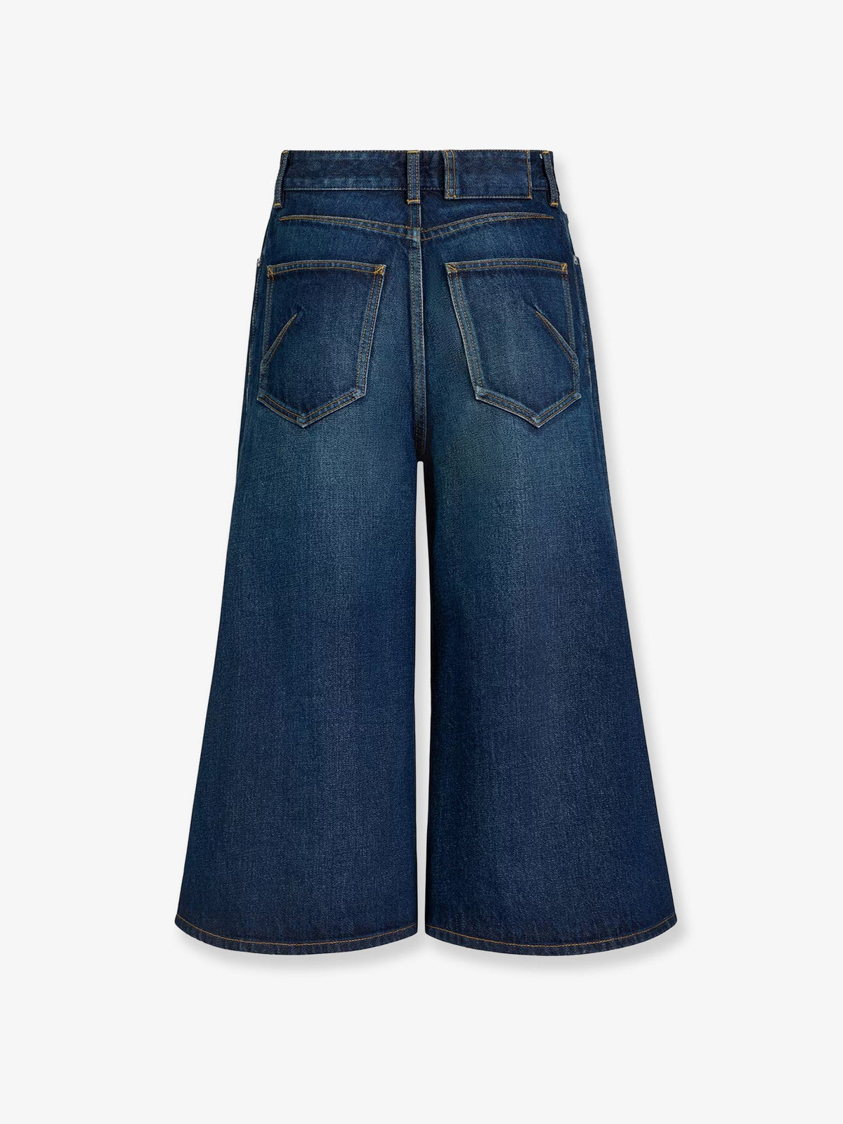 Alaïa Blue denim Bermuda shorts - Dock Blue