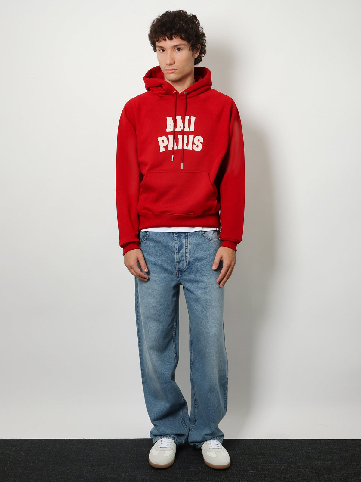 Ami Paris Organic cotton sweatshirt - Rougerubis/Ivoire