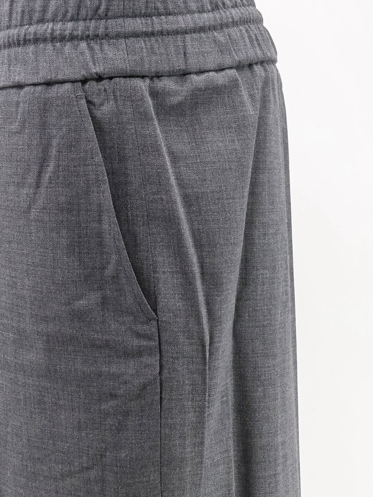 Ami Paris Virgin wool trousers with elastic - Griscarbone