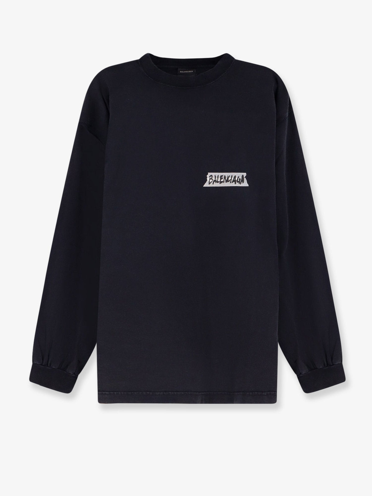 Balenciaga Cotton T-shirt - Faded Washed Black