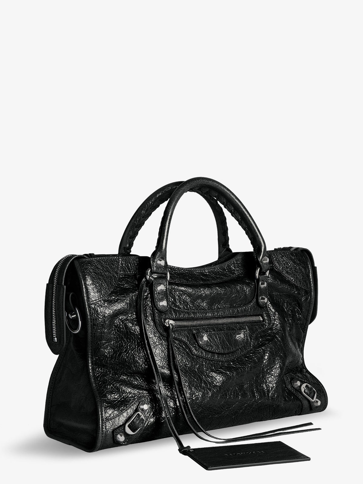 Balenciaga Le City M leather crossbody bag - Black
