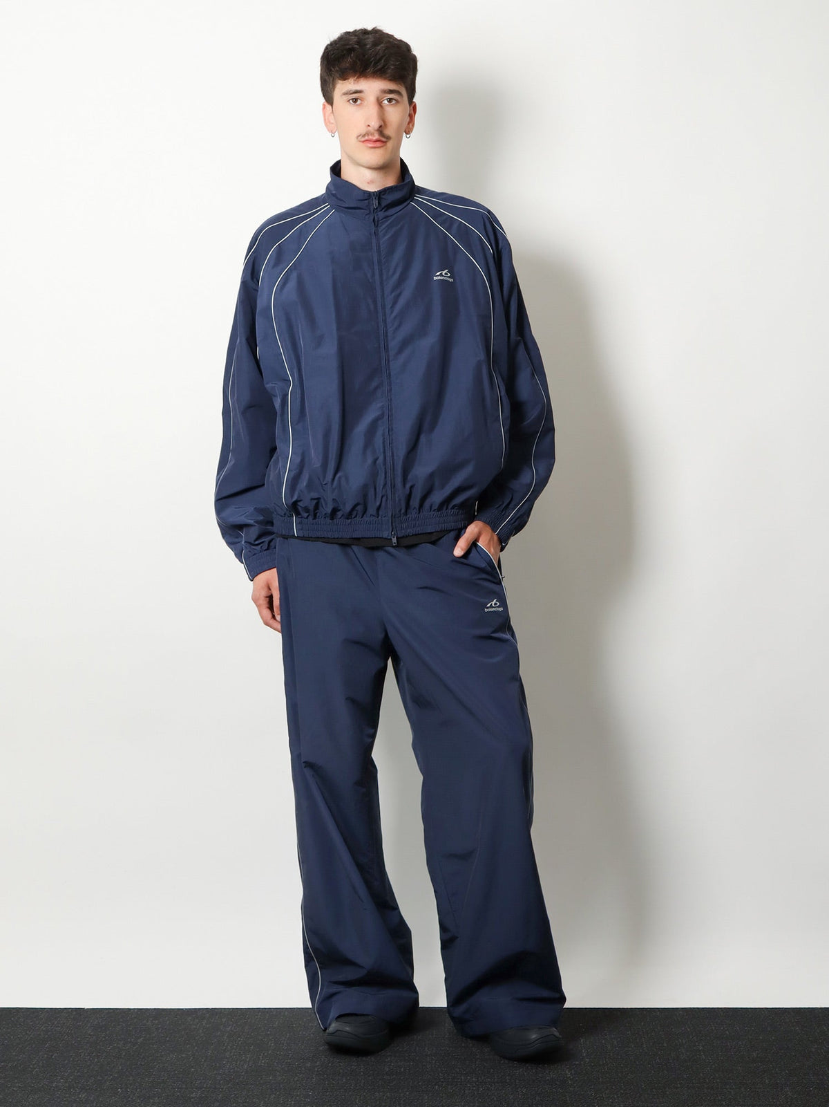 Balenciaga Tracksuit Trousers with Logo - Newdarknavy