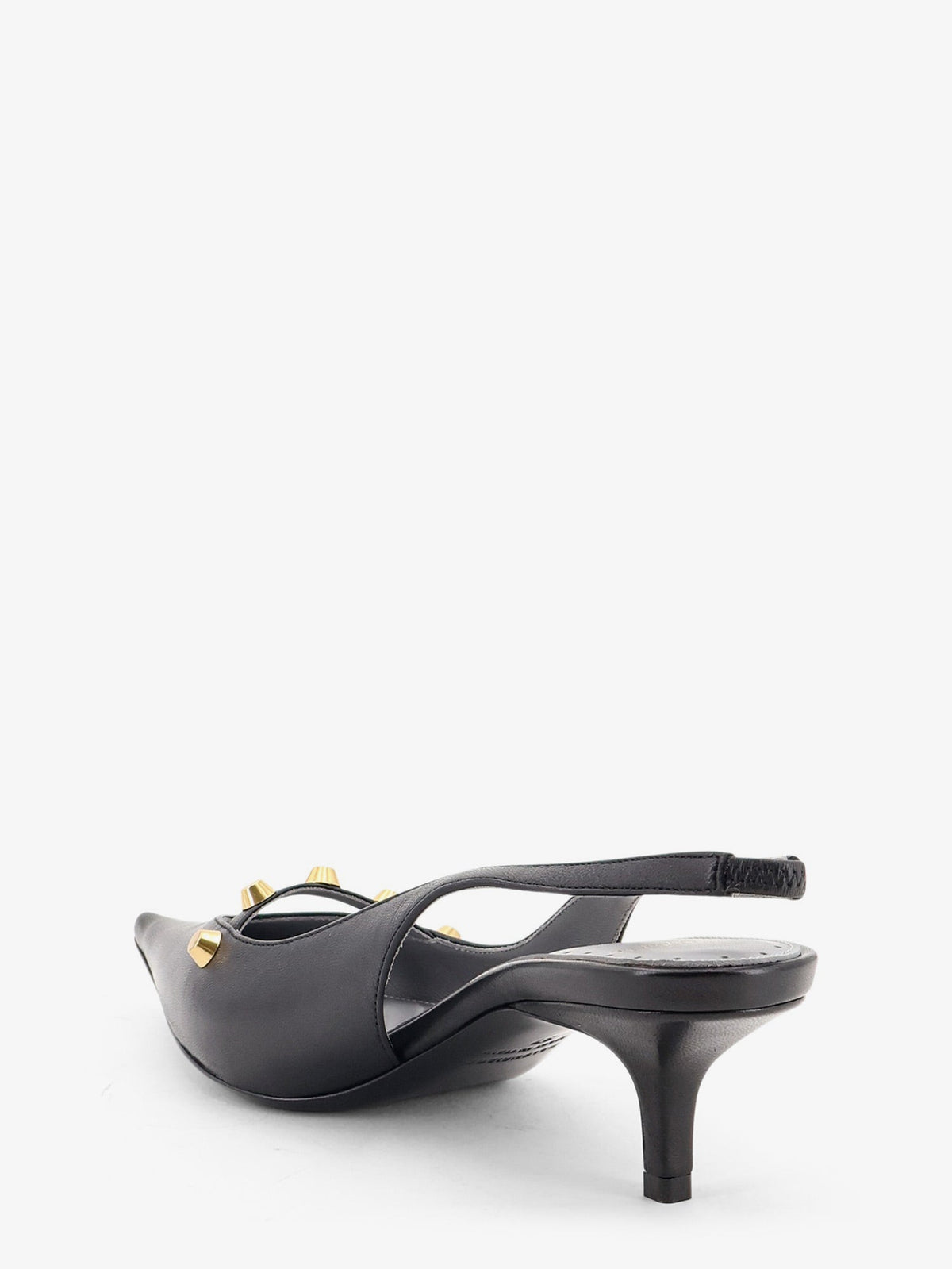 Balenciaga Midnight City leather pumps with studs - Blackgold