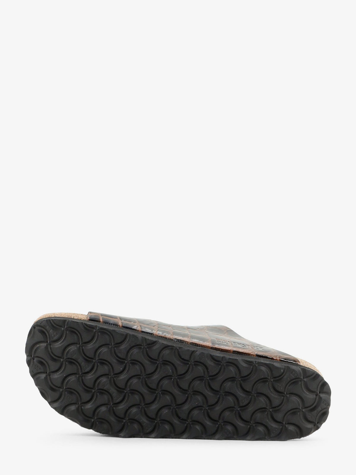 Birkenstock Arizona leather sandals with crocodile print - Black