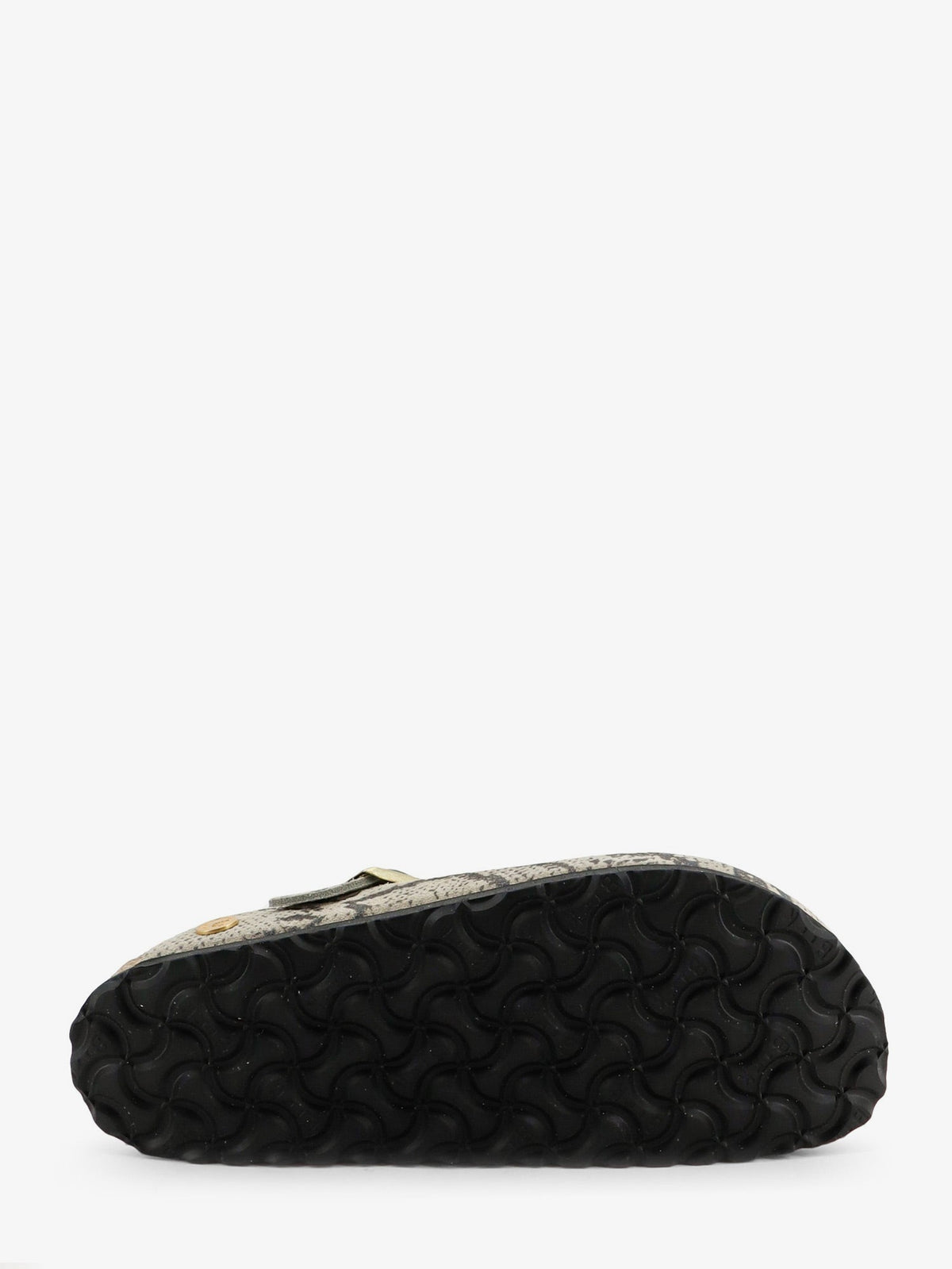 Birkenstock Boston suede sabot with python print - Oyster