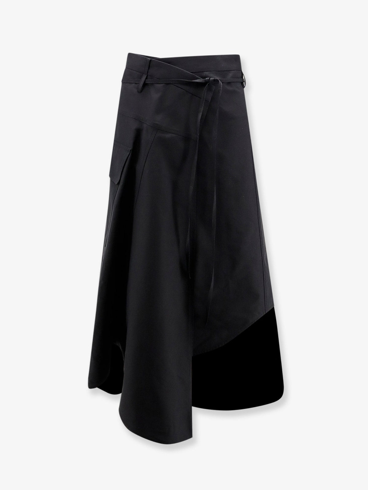 Bottega Veneta Compact cotton canvas skirt - Double Black