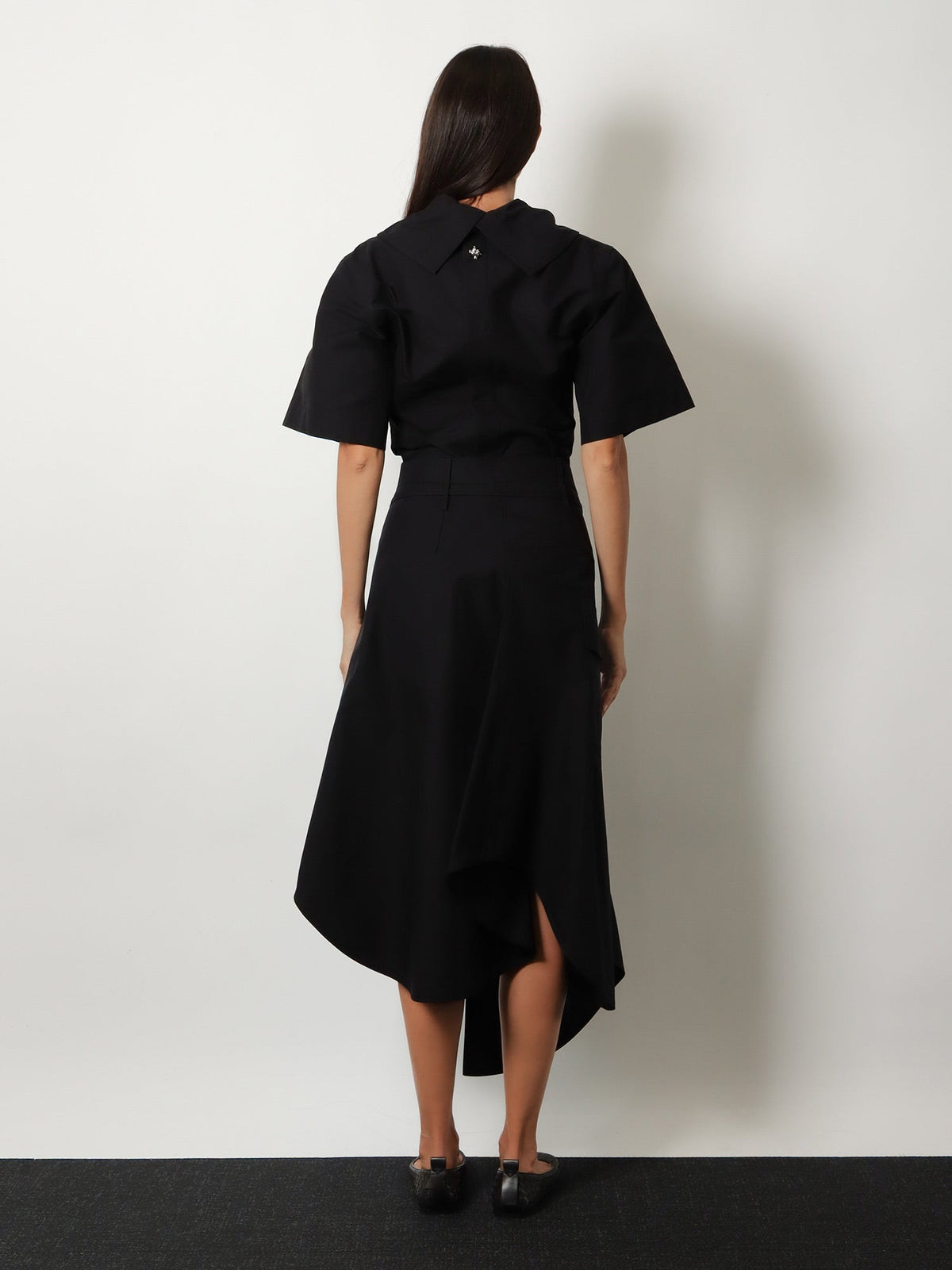 Bottega Veneta Compact cotton canvas skirt - Double Black