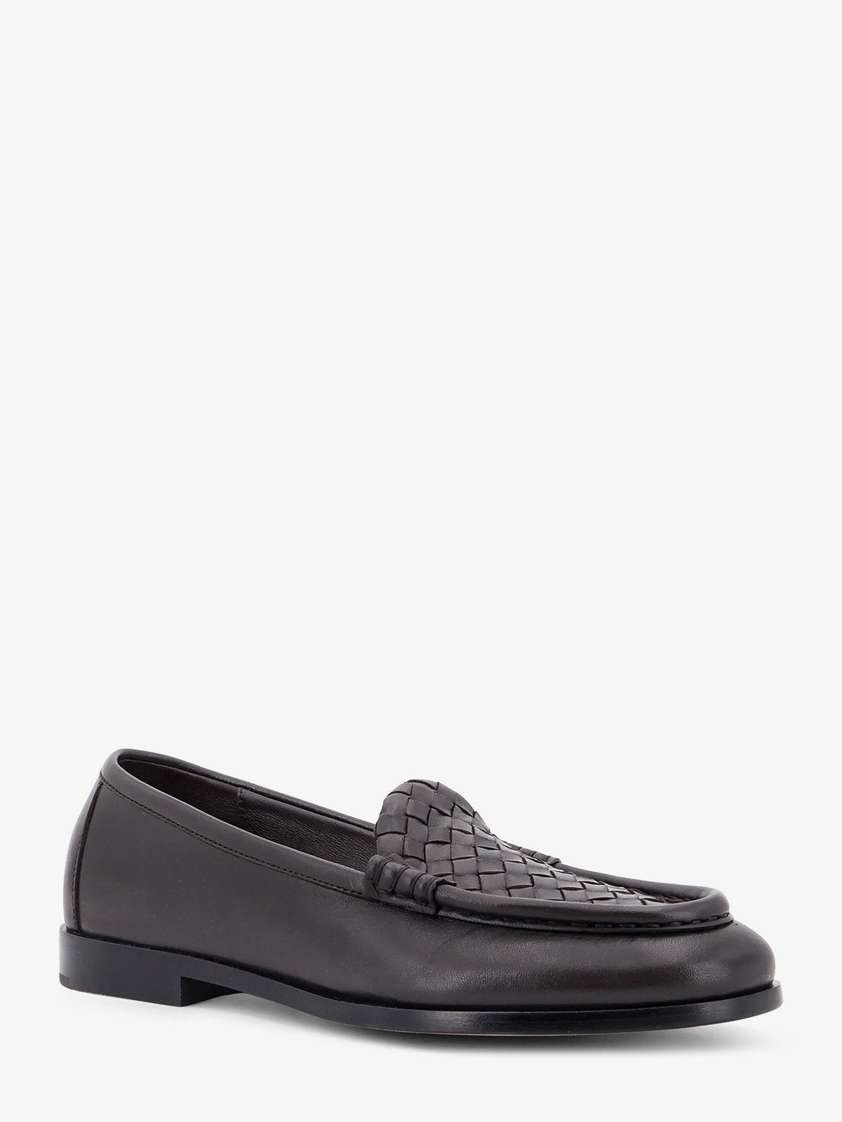 Bottega Veneta Silenzio leather loafers with Intrecciato motif - Espresso