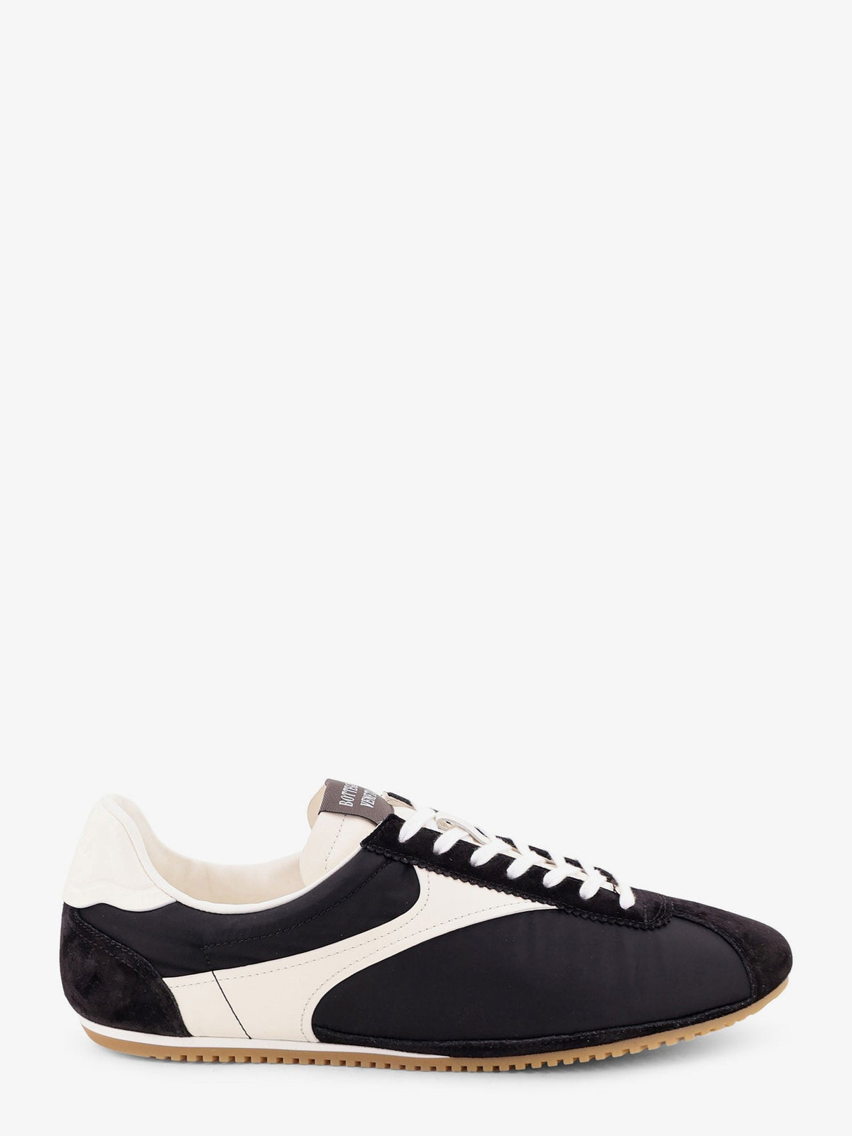 Bottega Veneta Shot leather and nylon sneakers - Blackalabaster