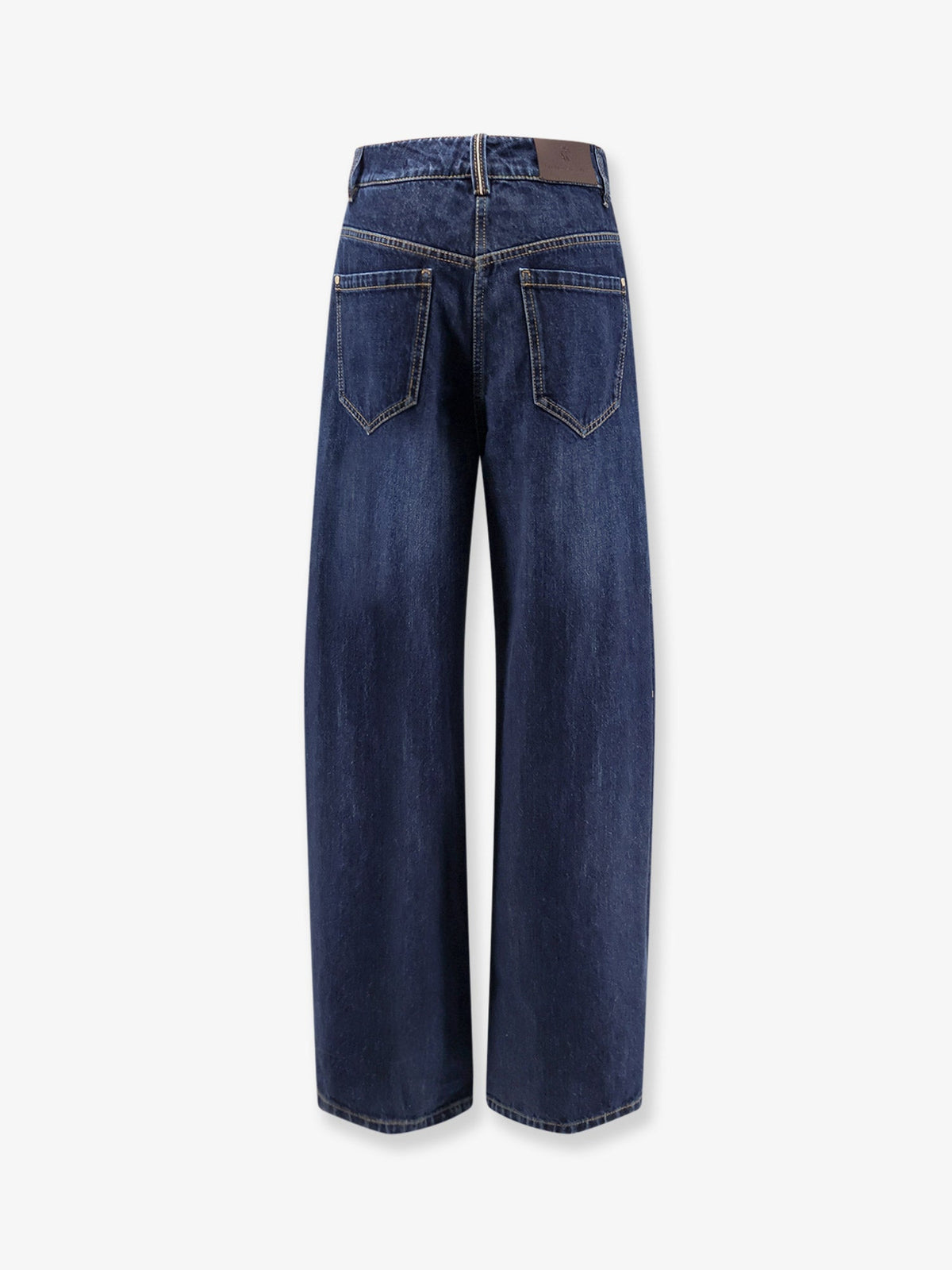 Brunello Cucinelli The Wide Barrel -Full Lenght Jeans - Essential Dark Blue Denim
