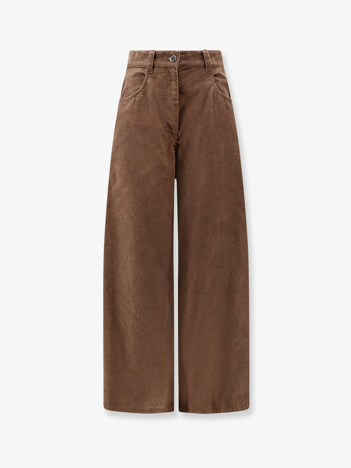 Brunello Cucinelli Maxi corduroy trousers - Chocolate