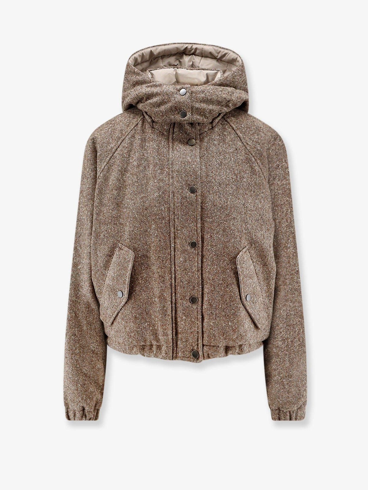 Brunello Cucinelli Mélange virgin wool blend jacket - Marrone