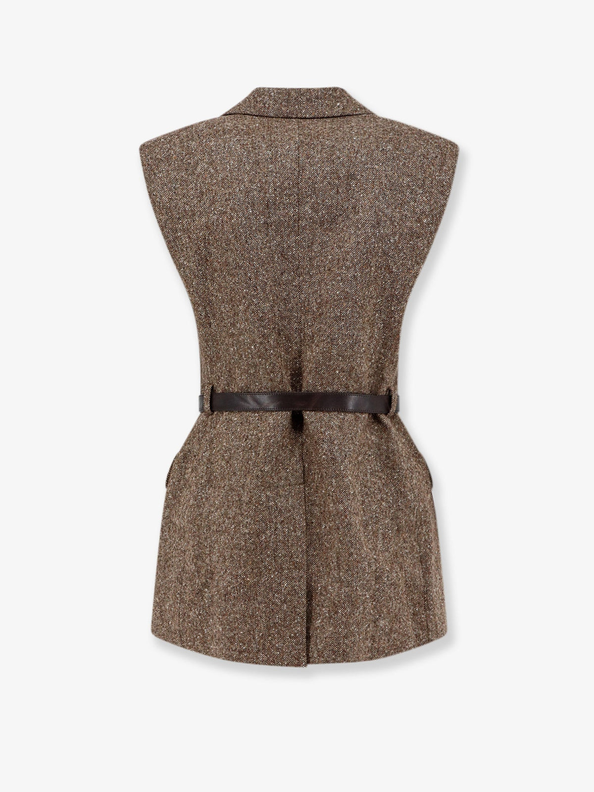 Brunello Cucinelli Virgin wool blend vest - Marrone