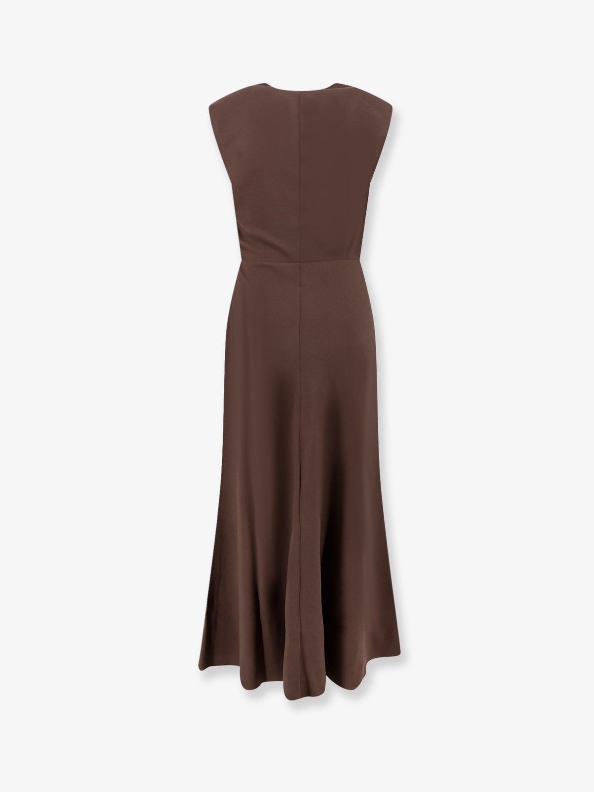 Brunello Cucinelli Flared Twill Fluid virgin wool dress - Chocolate