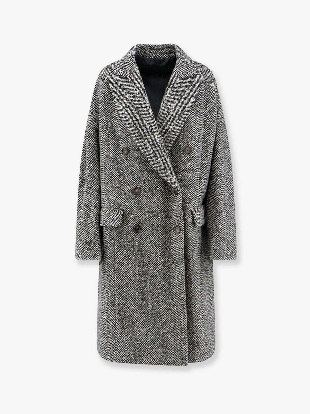 Brunello Cucinelli Virgin wool and alpaca overcoat - Panama Black