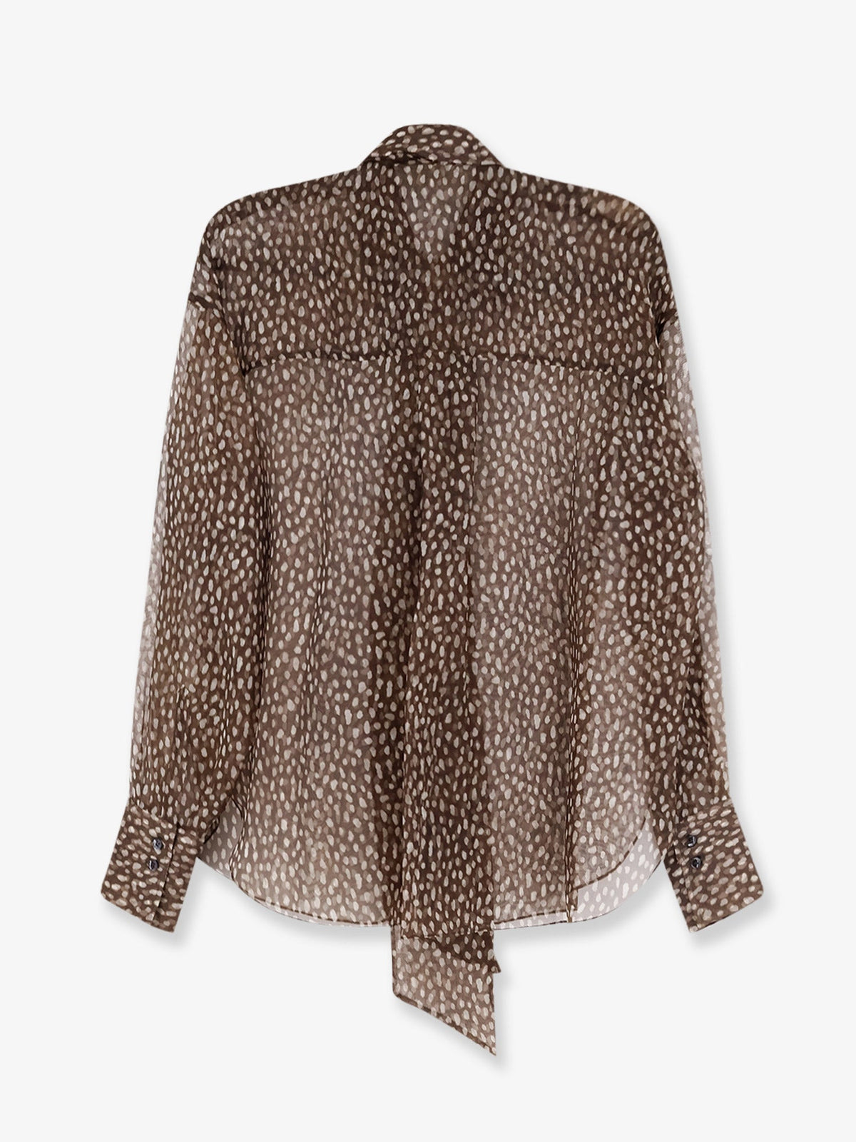 Brunello Cucinelli Sheer silk shirt - Chocolate
