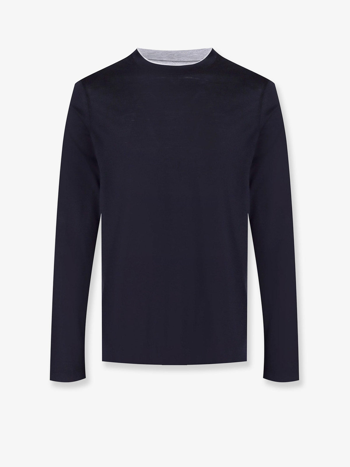 Brunello Cucinelli Silk and cotton blend T-Shirt - Cobaltogrigio