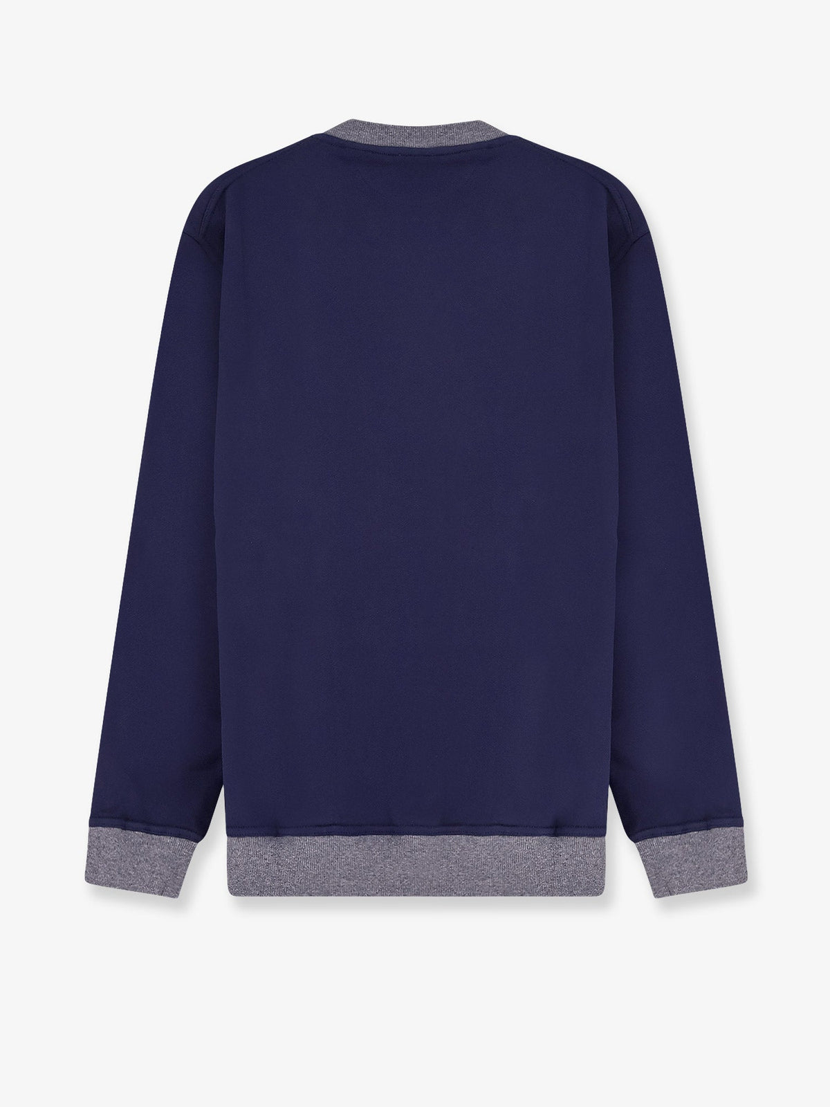 Brunello Cucinelli Cotton sweatshirt with front embroidered logo - Cobaltopiombo