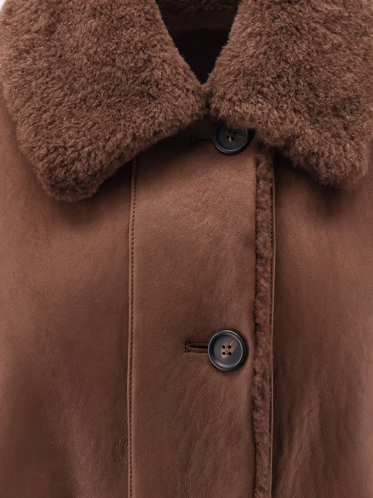 Brunello Cucinelli Shearling sleeveless jacket - Cioccolato