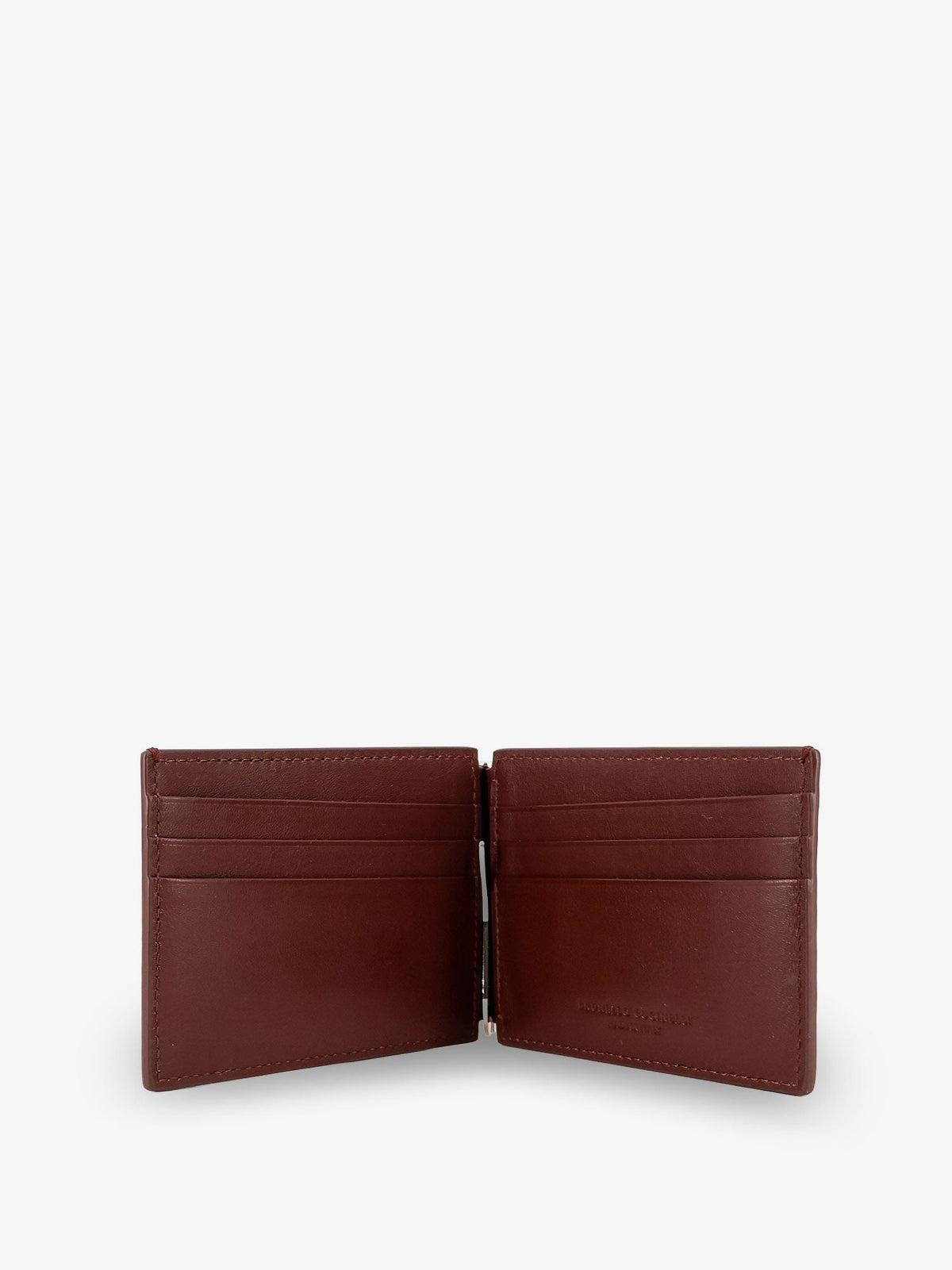Brunello Cucinelli Leather wallet with engraved logo - Bruciato