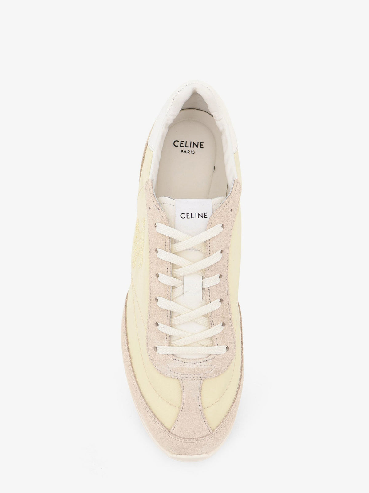 Celine Nylon and suede Racer Sneakers - Vanilla
