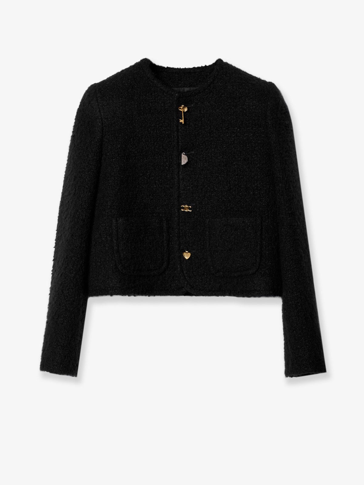 Celine Icone cashmere and natté wool blazer - Black