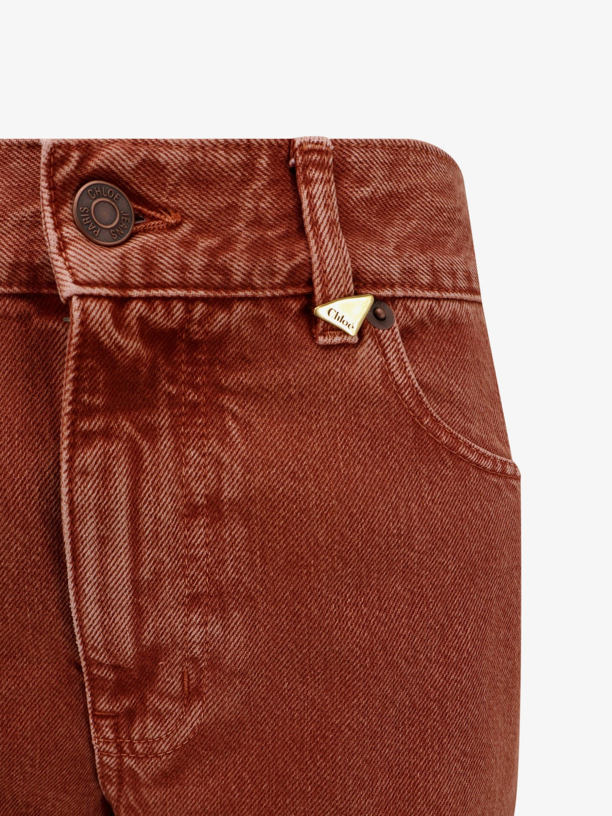 Chloé Colored denim trousers - Crimson Brown