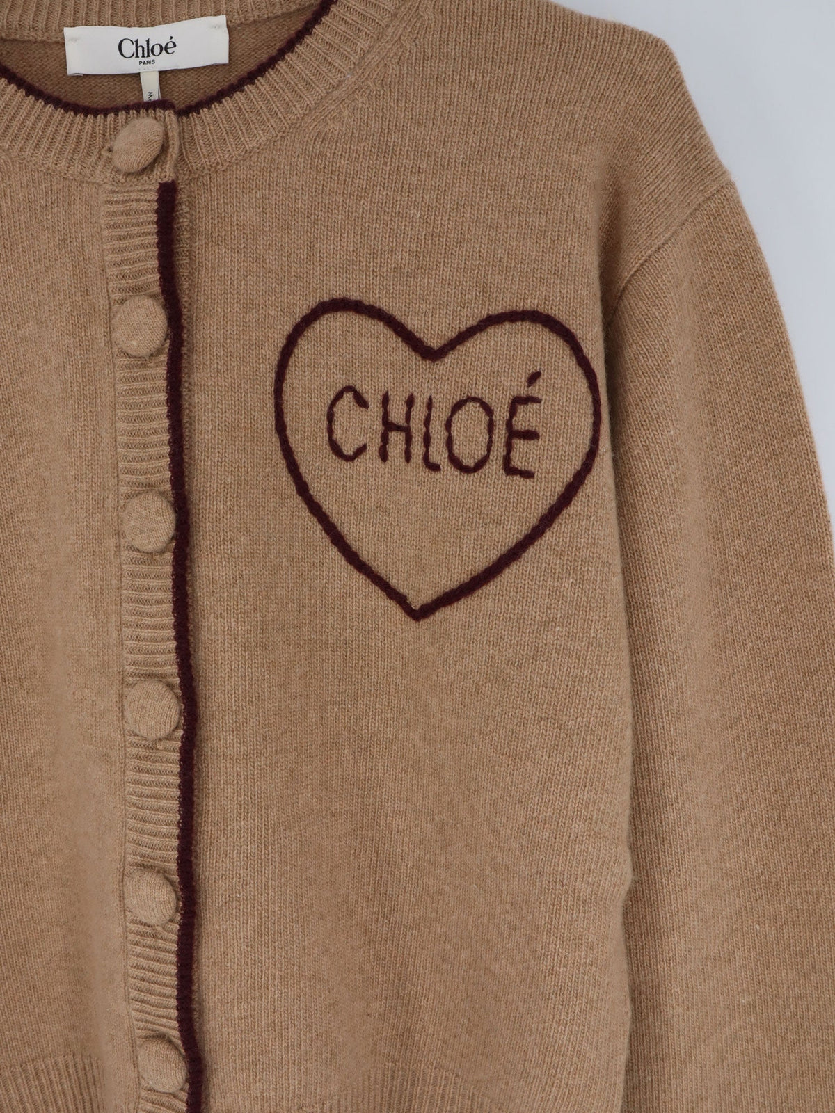 Chloé Wool and cashmere wool cardigan - Bleached Brown