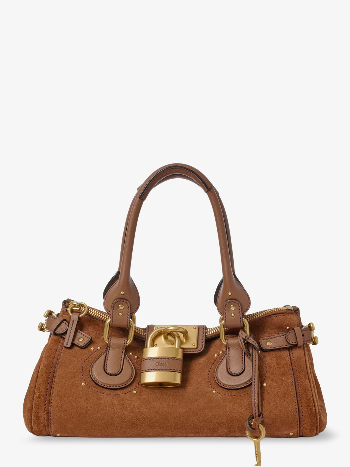 Chloé Paddington suede shoulder bag - Vintage Brown