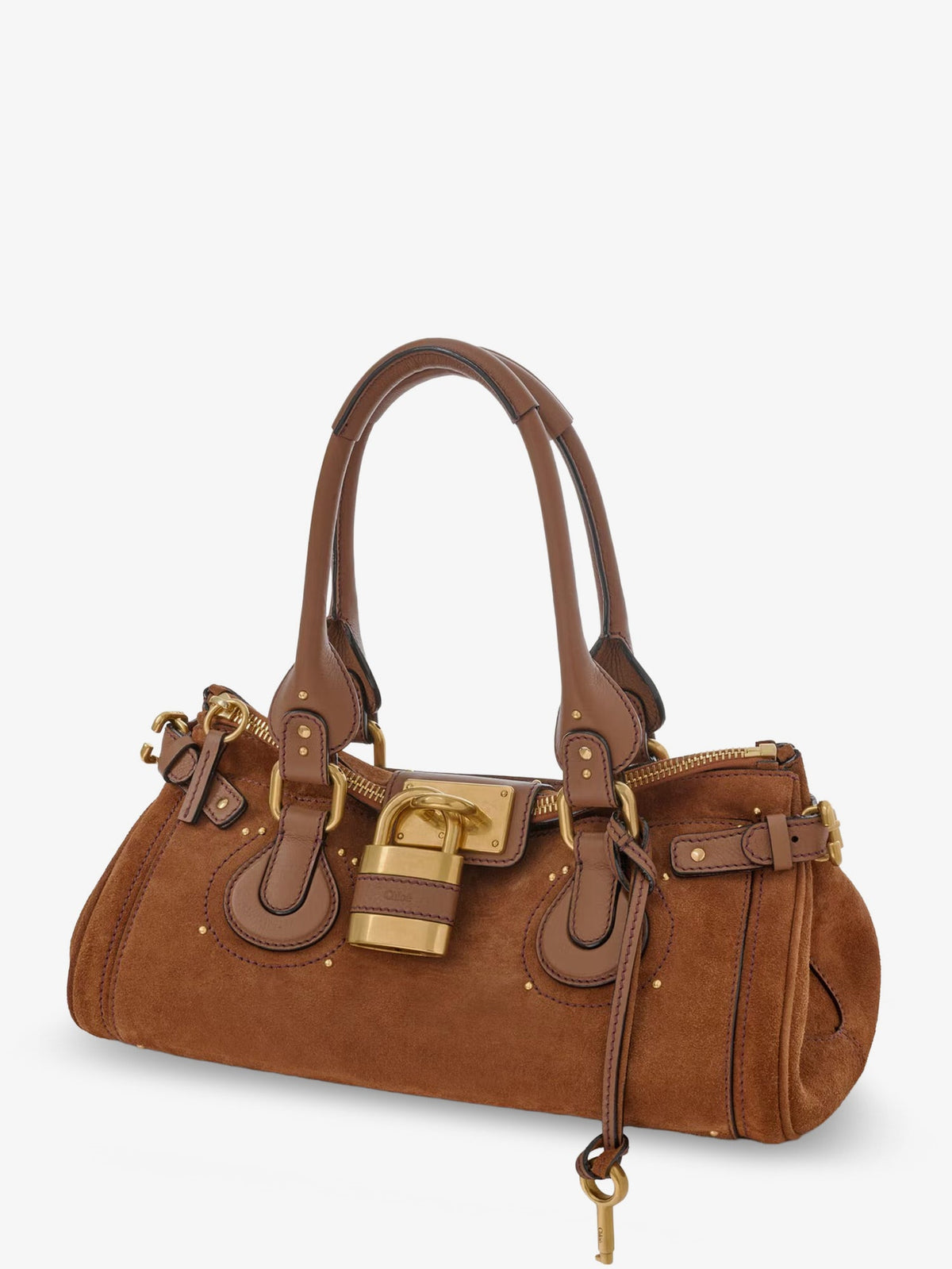 Chloé Paddington suede shoulder bag - Vintage Brown
