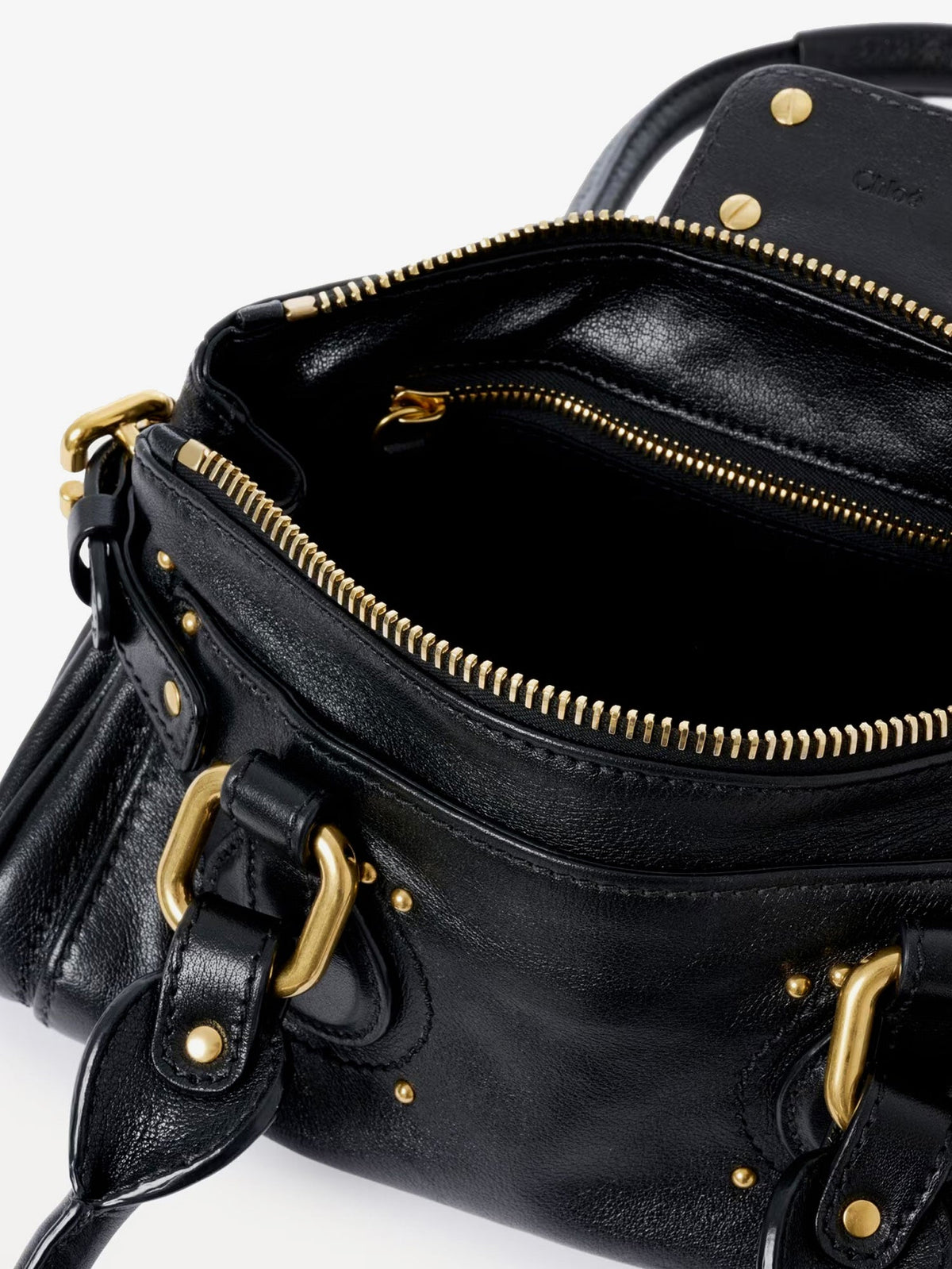 Chloé Paddington Small Leather Handbag - Black