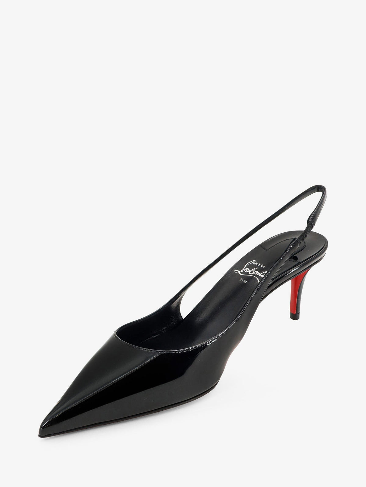 Christian Louboutin Miss Z patent leather slingback pumps - Black