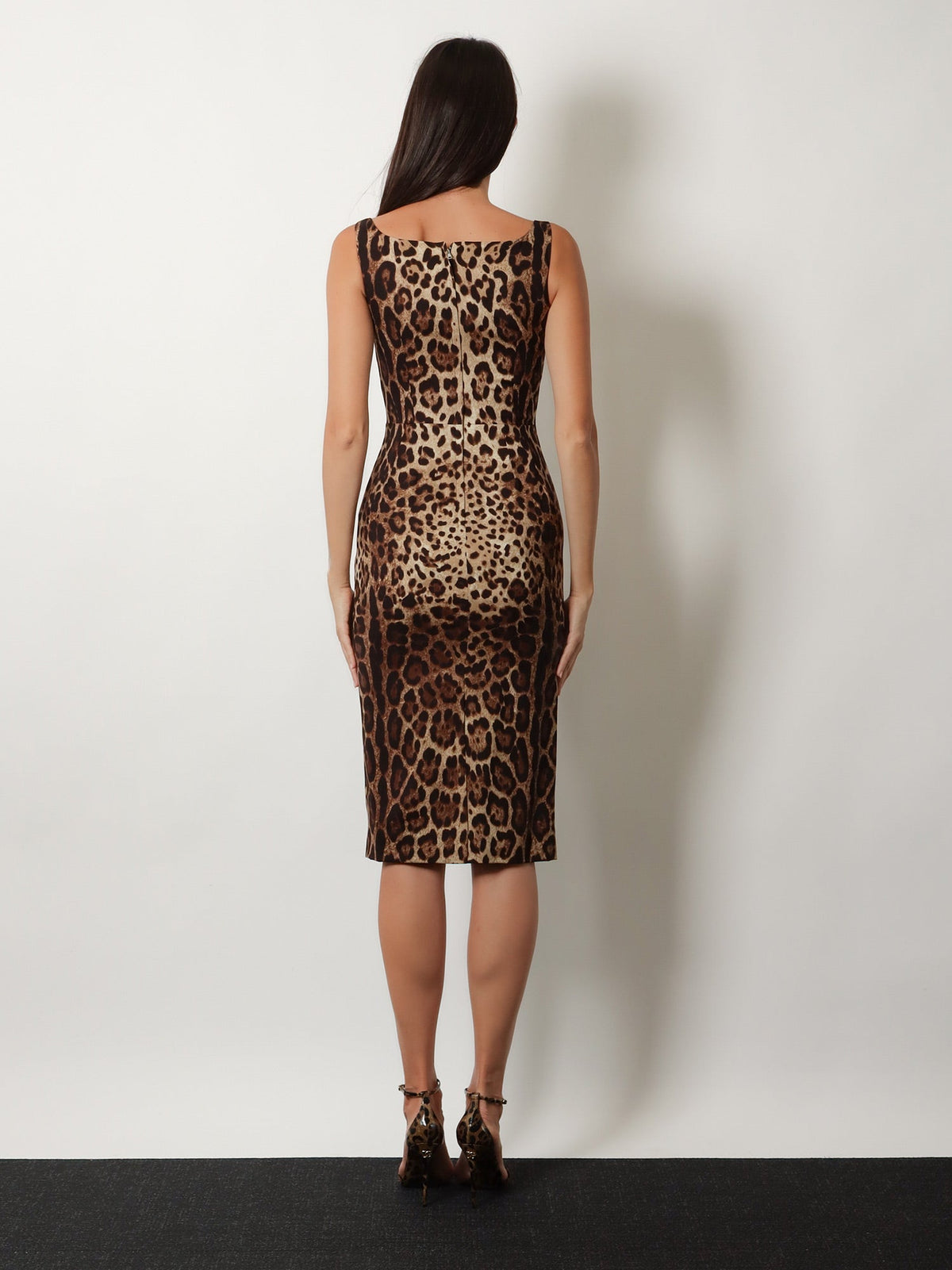 Dolce & Gabbana Midi Dress with Animal print - Leonew