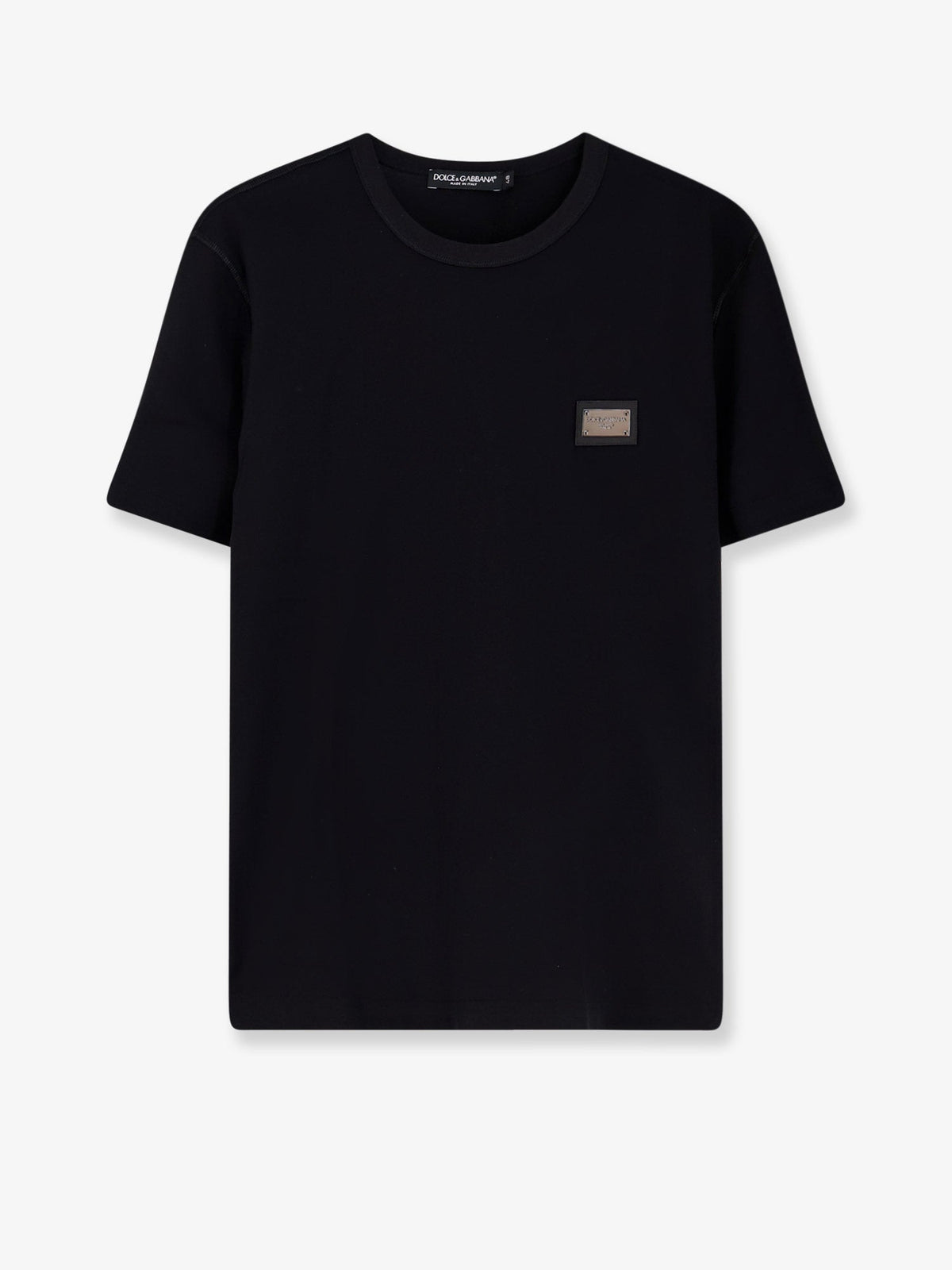 Dolce & Gabbana Cotton T-shirt with logo patch - Nero